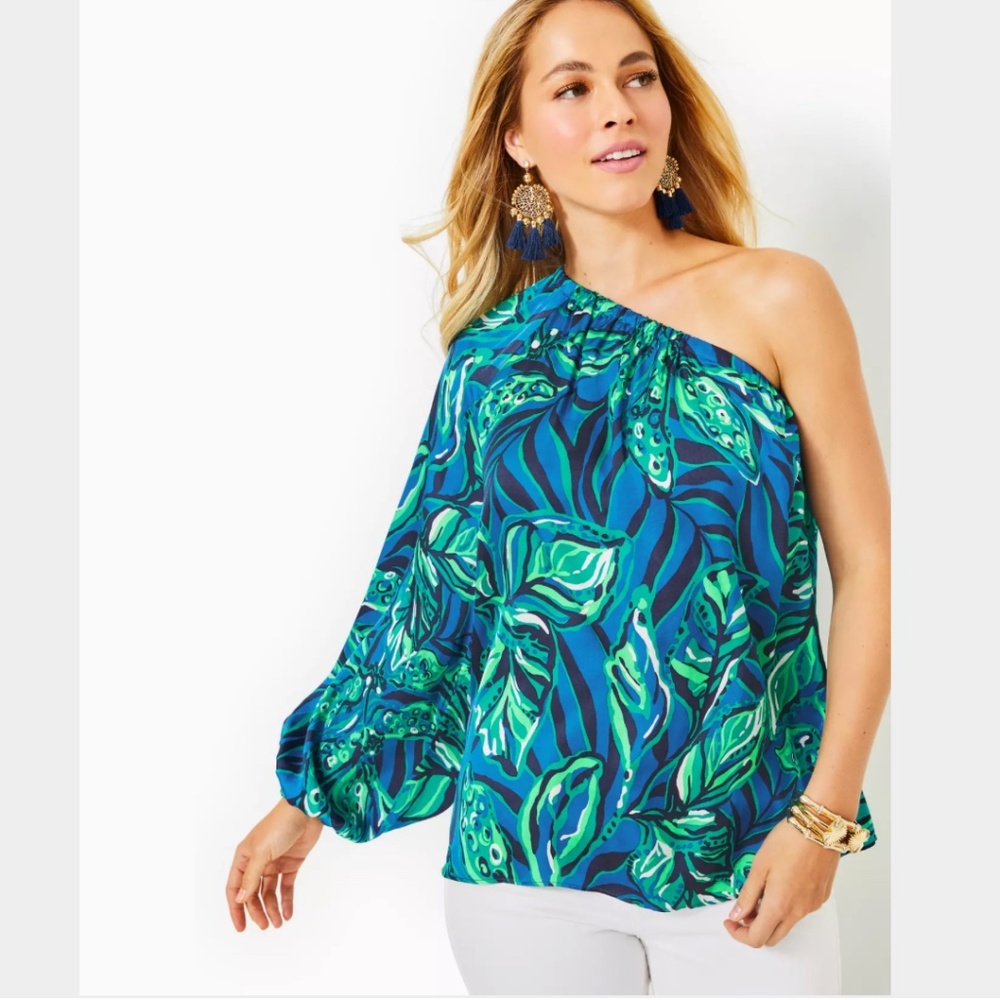 Lilly Pulitzer Adorlee One-Shoulder Top